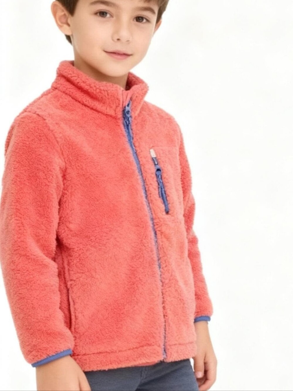 Mini Boden Boys Cosy Windproof Fleece Jacket